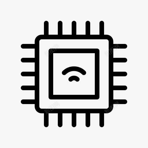 wifi芯片设备硬件图标svg_新图网 https://ixintu.com wifi芯片 智能 物联网线路 硬件 网络 设备