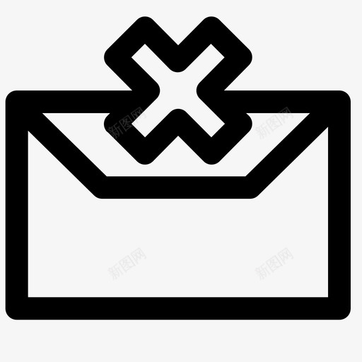 邮件被拒绝信封无效图标svg_新图网 https://ixintu.com 信封 无效 未发送 邮件被拒绝 邮局