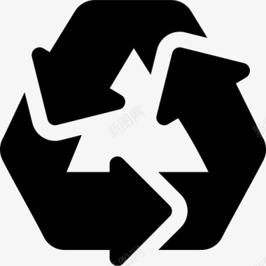 回收生态100填充图标图标