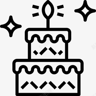 生日蛋糕派对49直系图标图标