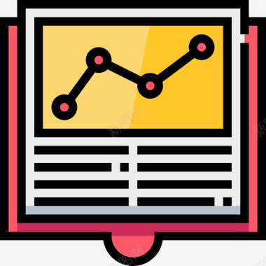 书籍财务策略线条色彩图标图标