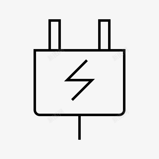 电源插头充电设备图标svg_新图网 https://ixintu.com 充电 智能 物联网轻 电源插头 硬件 网络 设备