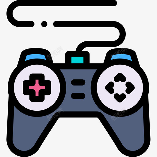 Gamepad游戏56线性颜色图标svg_新图网 https://ixintu.com Gamepad 游戏56 线性颜色