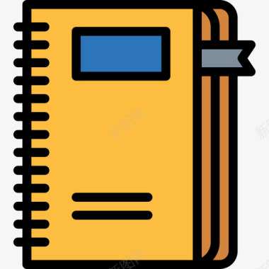 笔记本办公室元素9线颜色图标图标