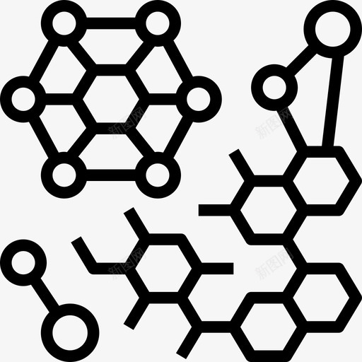 分子教育155线性图标svg_新图网 https://ixintu.com 分子 教育155 线性