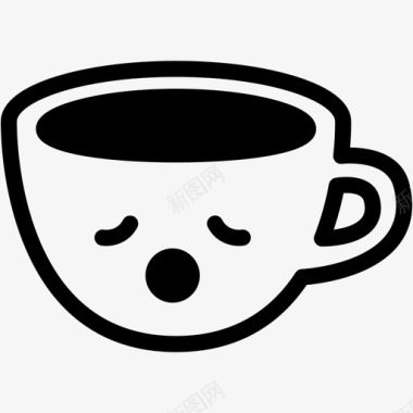 放松一杯咖啡表情图标图标