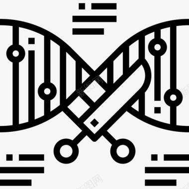 Dna科学49线性图标图标