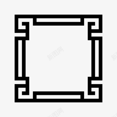 中国框架边界装饰图标图标