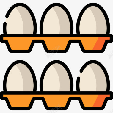 鸡蛋杂货店10原色图标图标