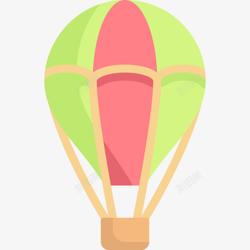 热气球夏季9扁平图标svg_新图网 https://ixintu.com 夏季9 扁平 热气球