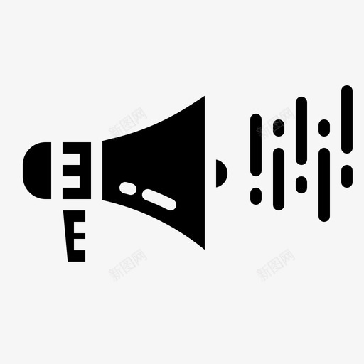 扩音器播音员促销图标svg_新图网 https://ixintu.com 会议固定 促销 喊叫 扩音器 播音员
