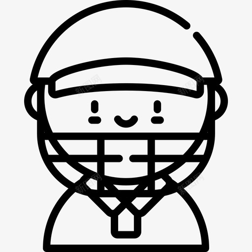 板球体育头像7直线型图标svg_新图网 https://ixintu.com 体育头像7 板球 直线型