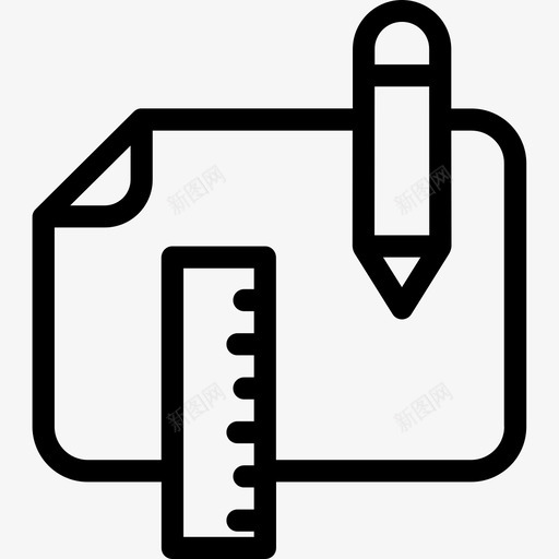 文具教育和学校直系图标svg_新图网 https://ixintu.com 教育和学校 文具 直系