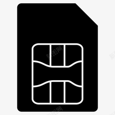 sim卡移动设备基本ui字形图标图标