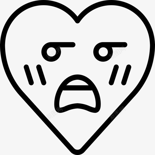 害羞的脸难堪表情图标svg_新图网 https://ixintu.com 害羞的脸 心 表情 难堪