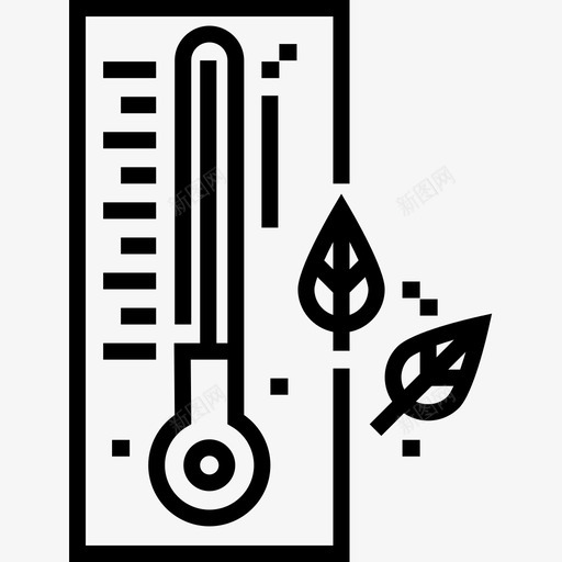 温度计秋季41线性图标svg_新图网 https://ixintu.com 温度计 秋季41 线性