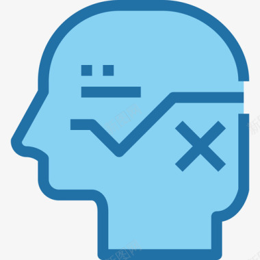 头脑人类思维15蓝色图标图标