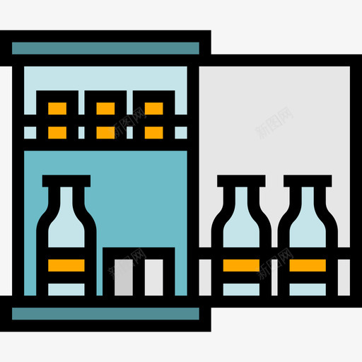 迷你吧酒店和水疗中心3线性颜色图标svg_新图网 https://ixintu.com 线性颜色 迷你吧 酒店和水疗中心3