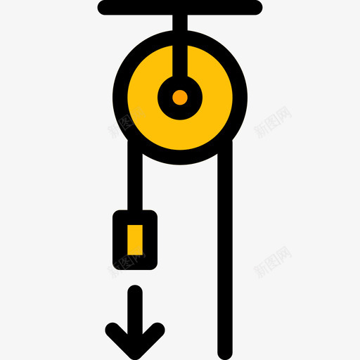 滑轮科学51线性颜色图标svg_新图网 https://ixintu.com 滑轮 科学51 线性颜色