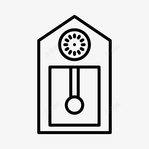 钟摆钟电器设备图标svg_新图网 https://ixintu.com 家用电器 工具 电器 设备 钟摆钟