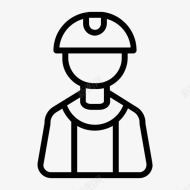 工程师建筑工人安全帽图标图标