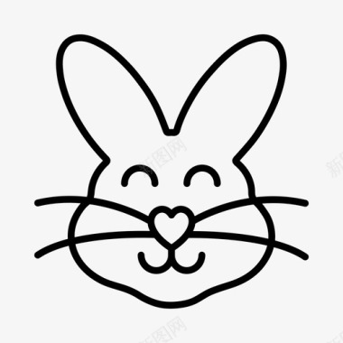 复活节兔子复活节装饰复活节彩蛋图标图标