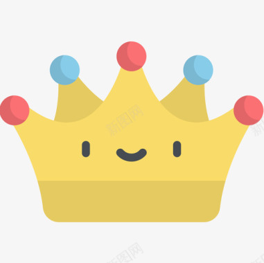 王冠领导扁平图标图标
