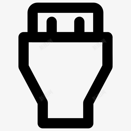连接器电缆小工具图标svg_新图网 https://ixintu.com hdmi 小工具 所有尺寸的基本图标 电缆 端口 连接器