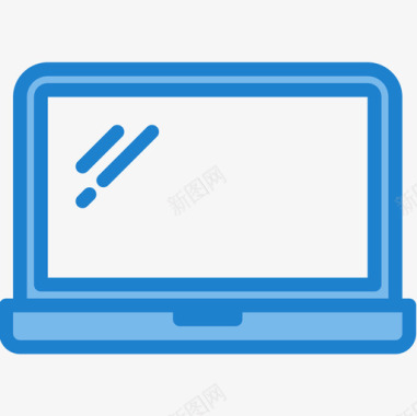 笔记本电脑电子设备4蓝色图标图标