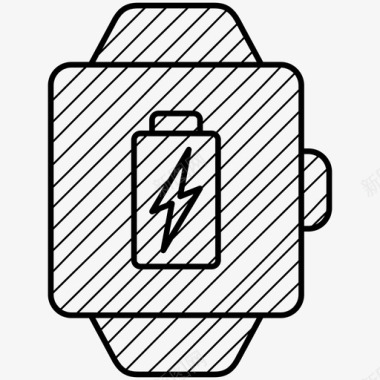 智能手表电池充电手机充电图标图标