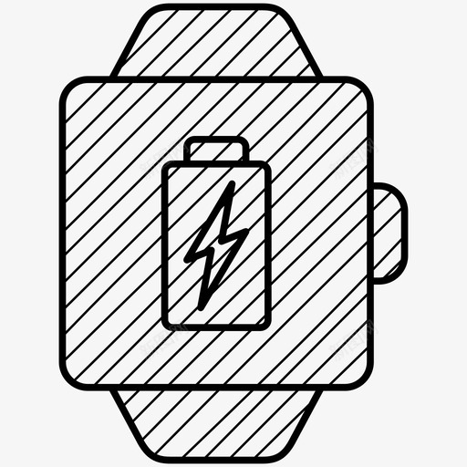 智能手表电池充电手机充电图标svg_新图网 https://ixintu.com 充电 手机充电 智能手表电池