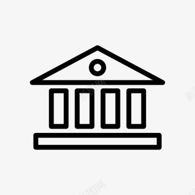 政府银行建筑物图标图标