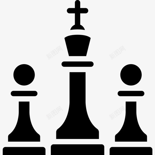 国际象棋运动和游戏3填充图标svg_新图网 https://ixintu.com 国际象棋 填充 运动和游戏3