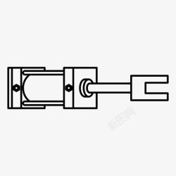 液压气动ca气缸液压气动图标高清图片