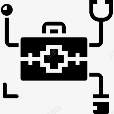 医疗箱大学5实心图标图标