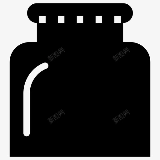 玻璃罐食品容器墨水罐图标svg_新图网 https://ixintu.com 包装一次性餐具字形图标 塑料容器 墨水罐 玻璃罐 石匠罐 食品容器