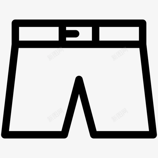 短款服装时尚和服装轮廓图标svg_新图网 https://ixintu.com 时尚和服装轮廓 服装 短款