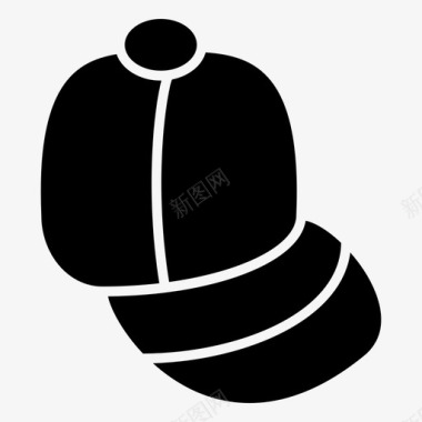 网球帽帽子时尚服装填充图标图标