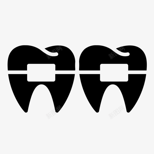牙套牙牙科诊所图标svg_新图网 https://ixintu.com 牙 牙套 牙科诊所