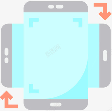 Flip智能手机应用程序4扁平图标图标