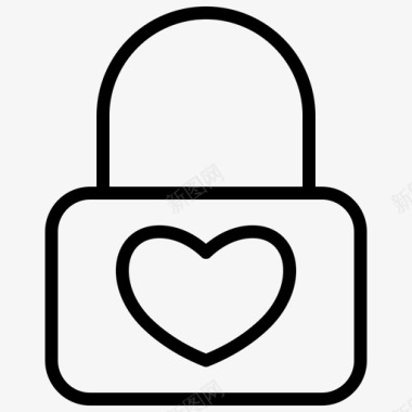 锁定爱情情侣钥匙图标图标