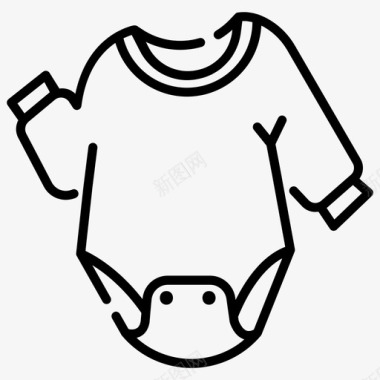 连体衣婴儿儿童图标图标