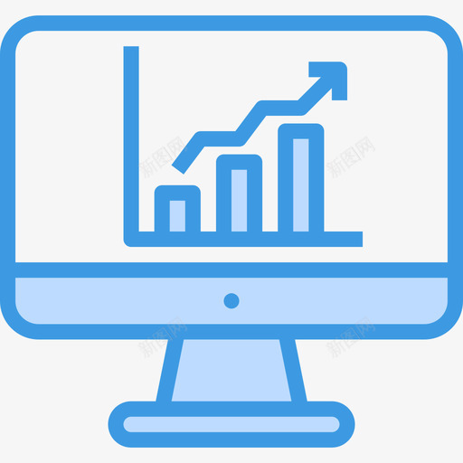 分析商务27蓝色图标svg_新图网 https://ixintu.com 分析 商务27 蓝色