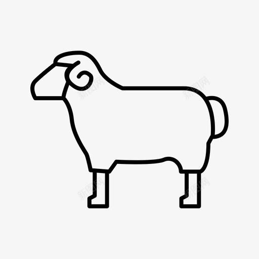 羊动物农场图标svg_新图网 https://ixintu.com 农场 动物 羊 食物