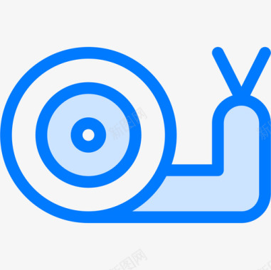 蜗牛昆虫6蓝色图标图标