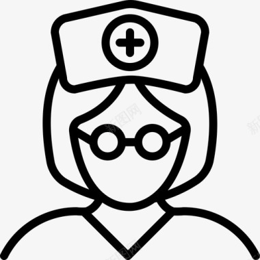 护士阿凡达看护图标图标