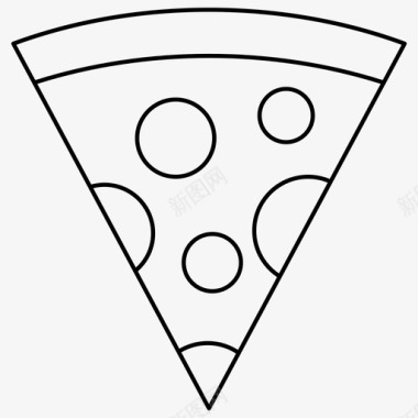 披萨披萨片餐厅轮廓图标图标