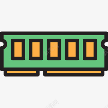 Ram技术38线性颜色图标图标