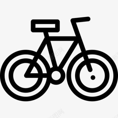 自行车户外活动15直线型图标图标