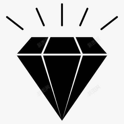 钻石珠宝珍贵图标svg_新图网 https://ixintu.com 婚礼爱情雕文图标 珍贵 珠宝 钻石